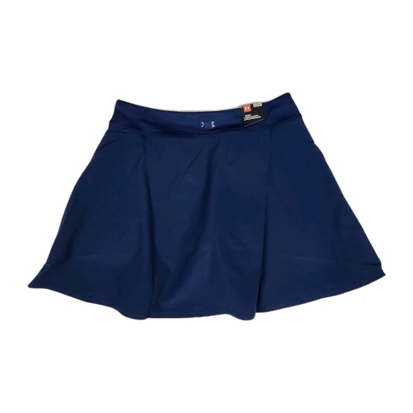 Under Armour Skort Womens Size Small Heatgear Fitted Navy Blue Bottoms New - Picture 2 of 9